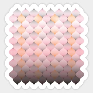 Fish scale pattern in warm peach and grey Sticker